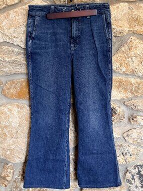 J. Crew Womens Dark Wash Wide Leg Jeans sz 29